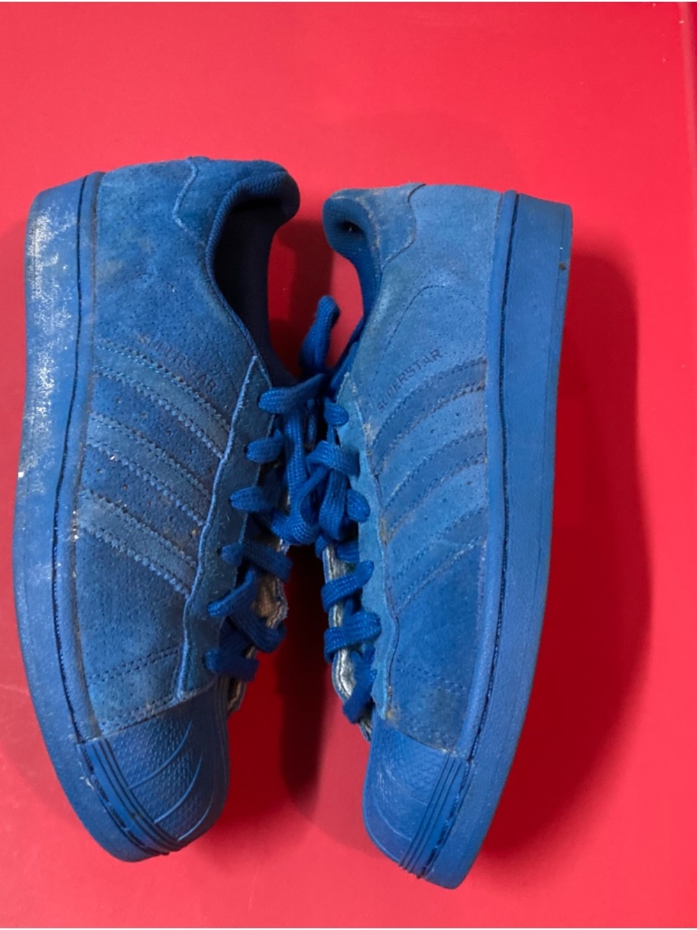 adidas Blue Shell-Toe Sneakers - Picture 4 of 7